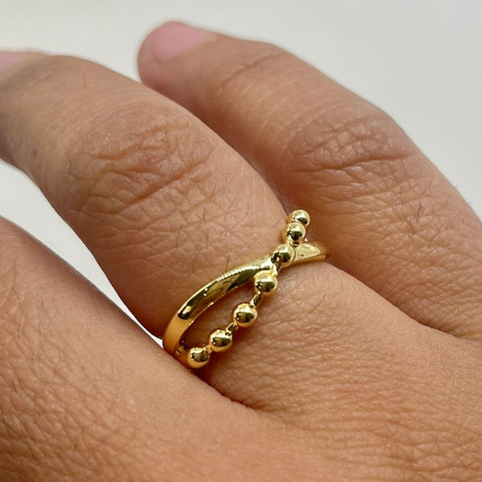 Anillo Cruz Bolitas