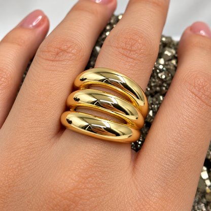 Anillo Chunky triple