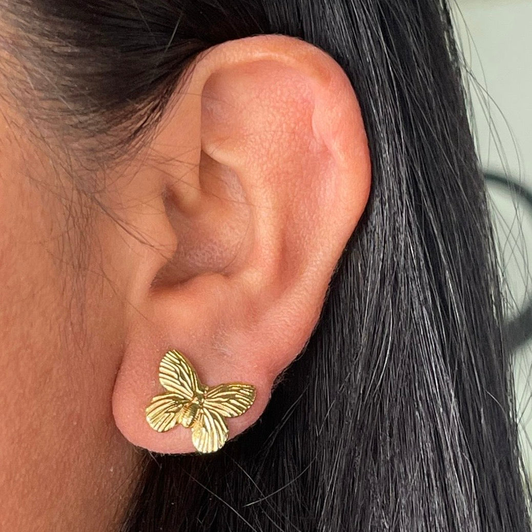 Aretes Acero Mariposa