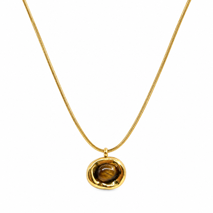 Collar Ojo Tigre Oval