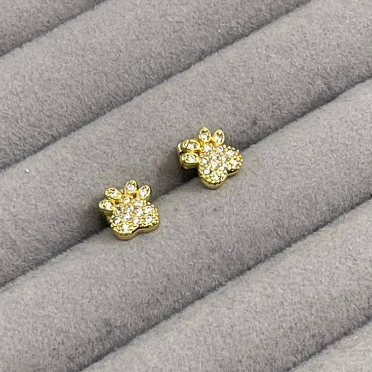 Aretes Poste Huellita de Perrito mini