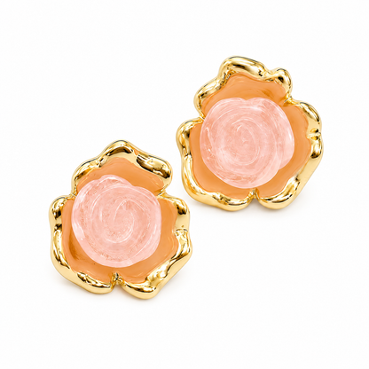 Aretes Flor Resina