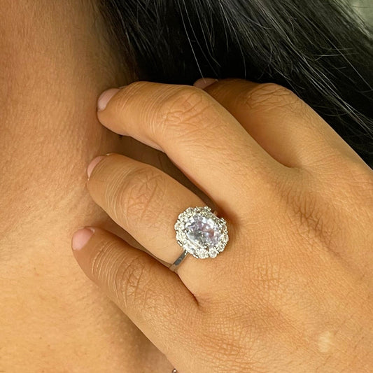 Anillo Óvalo en Plateado