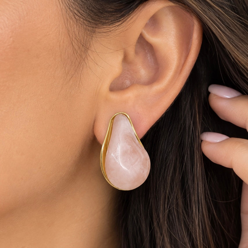 Aretes Grandes Rosa