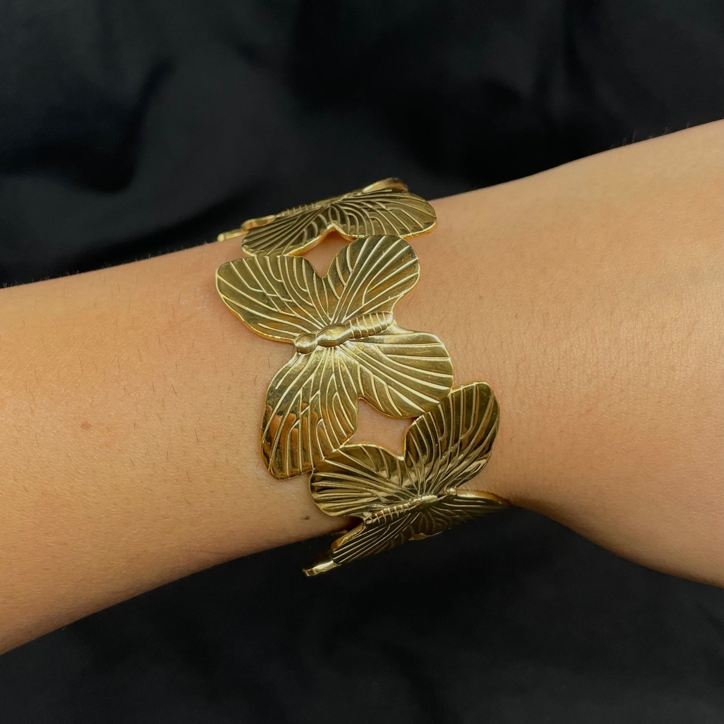 Brazalete acero mariposa