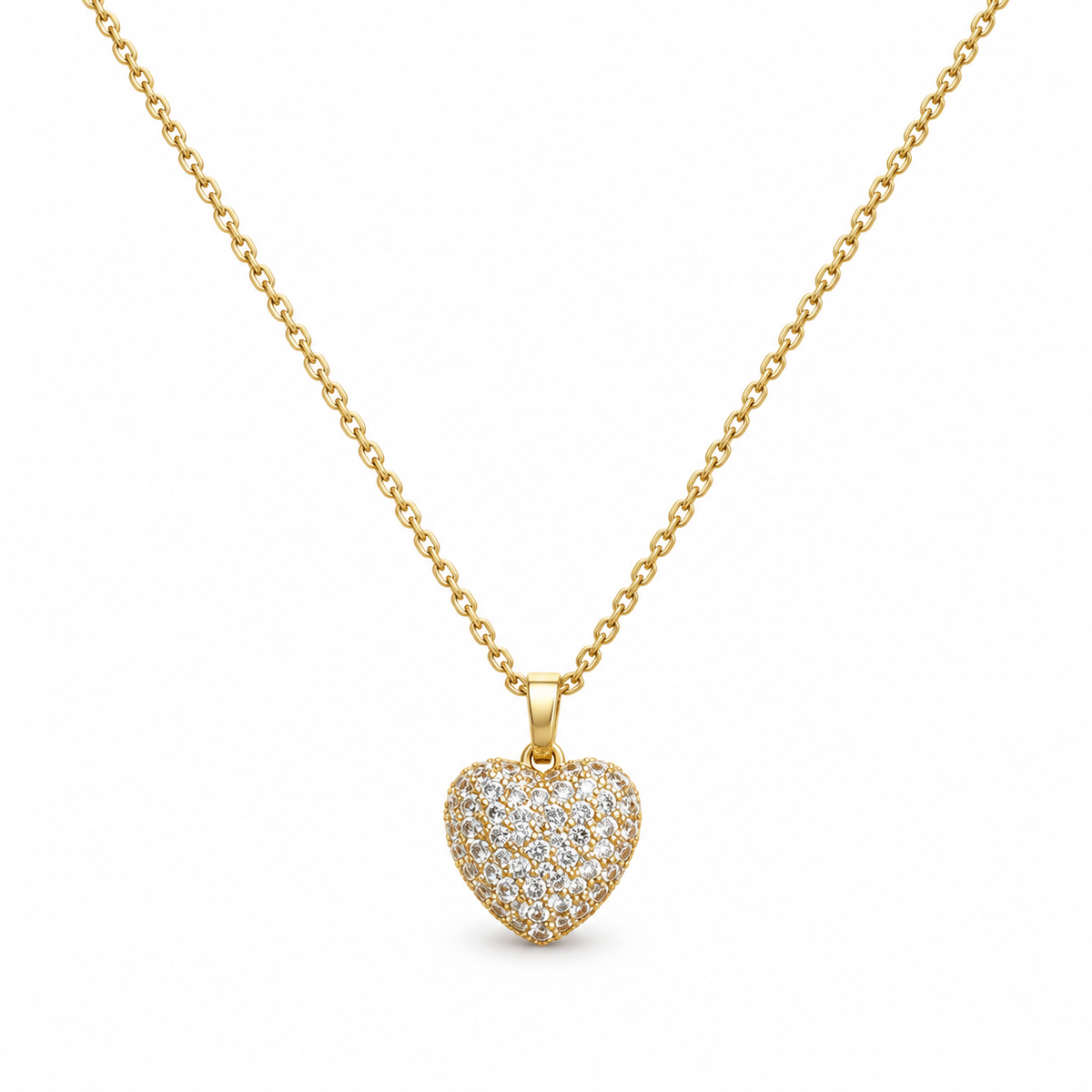 Collar Dije Corazón Pave