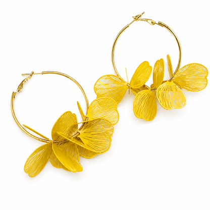 Aretes Flor Lámina
