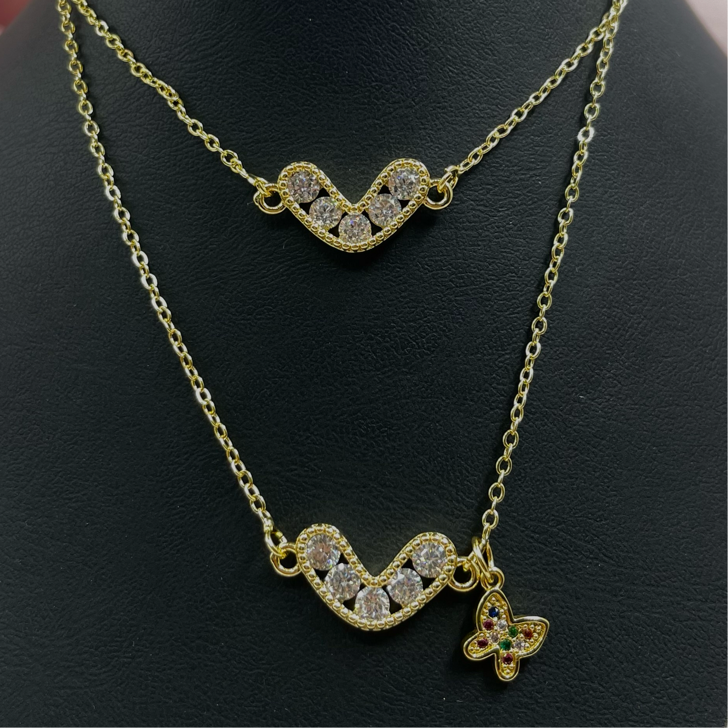 Collar love heart/ love butterfly