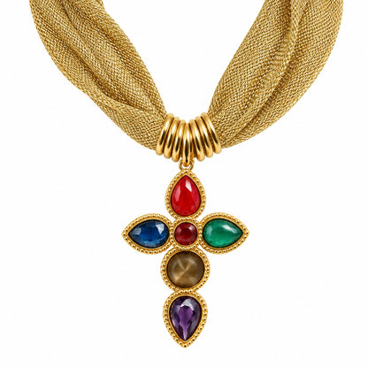 Collar Malla Cruz
