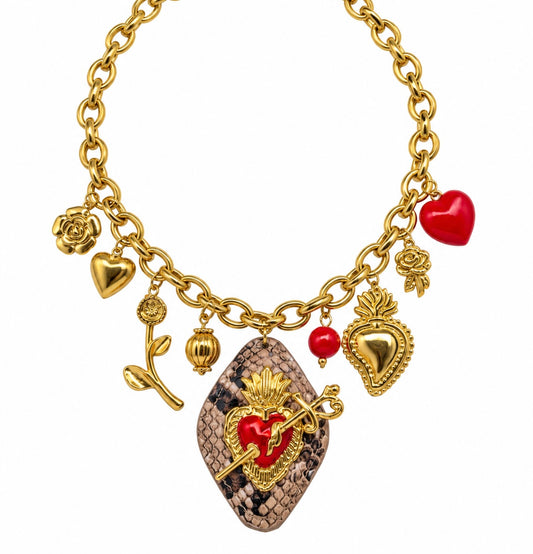 Collar Corazón Serpiente