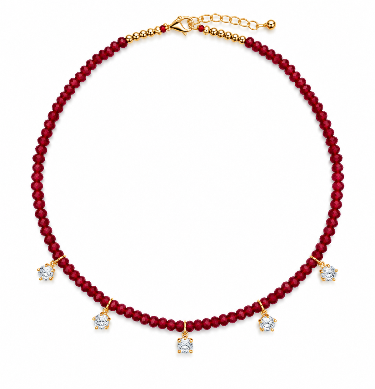 Collar Piedra Natural Zirconias