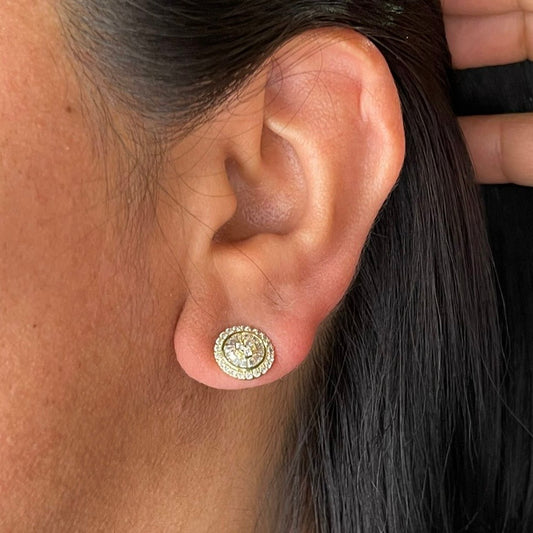 Aretes Rueda Zirconia