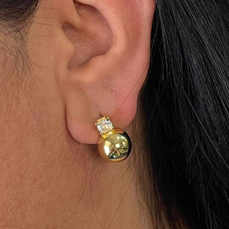 Aretes Bola Diamond