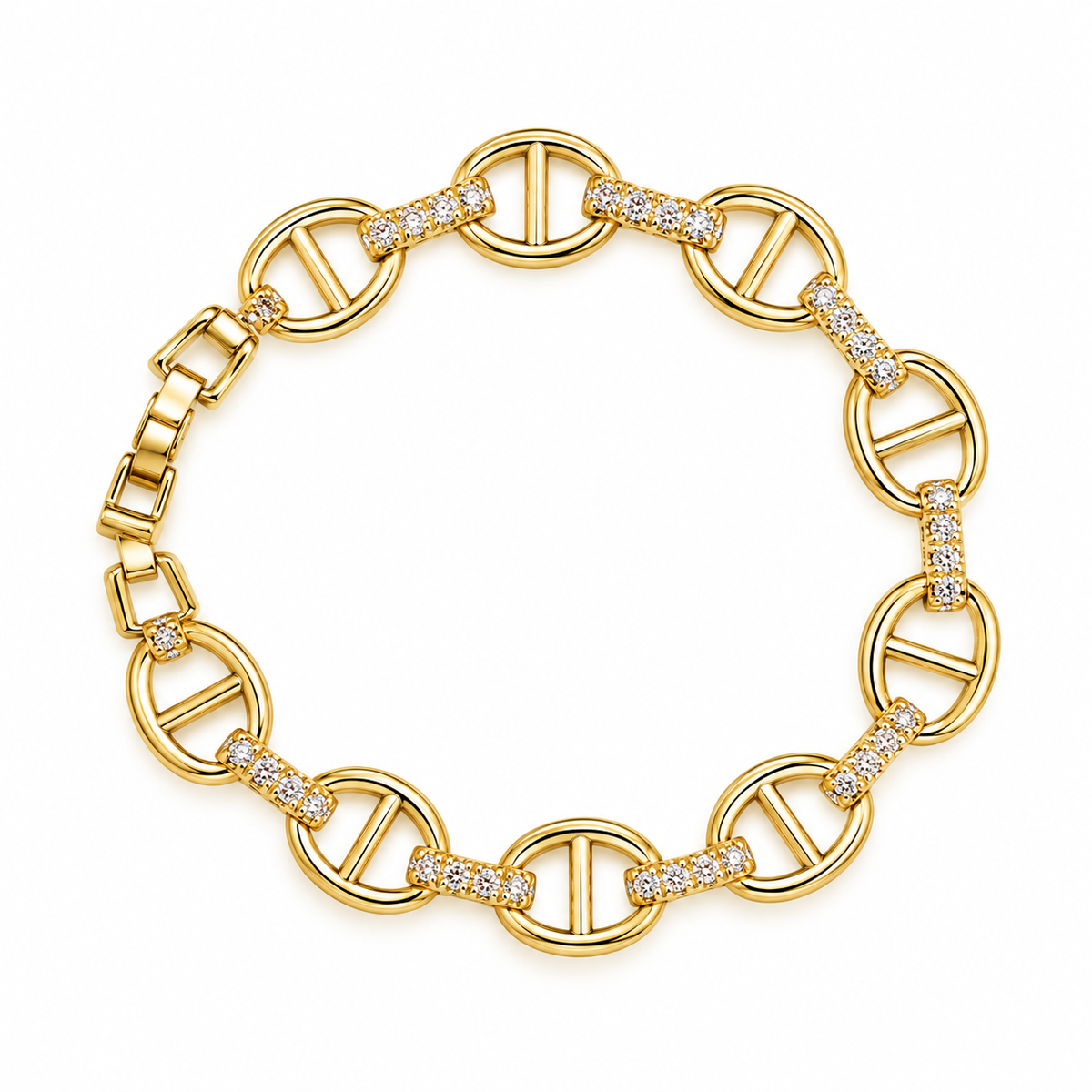 Pulsera Zirconias Óvalos
