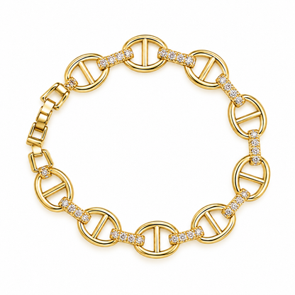 Pulsera Zirconias Óvalos