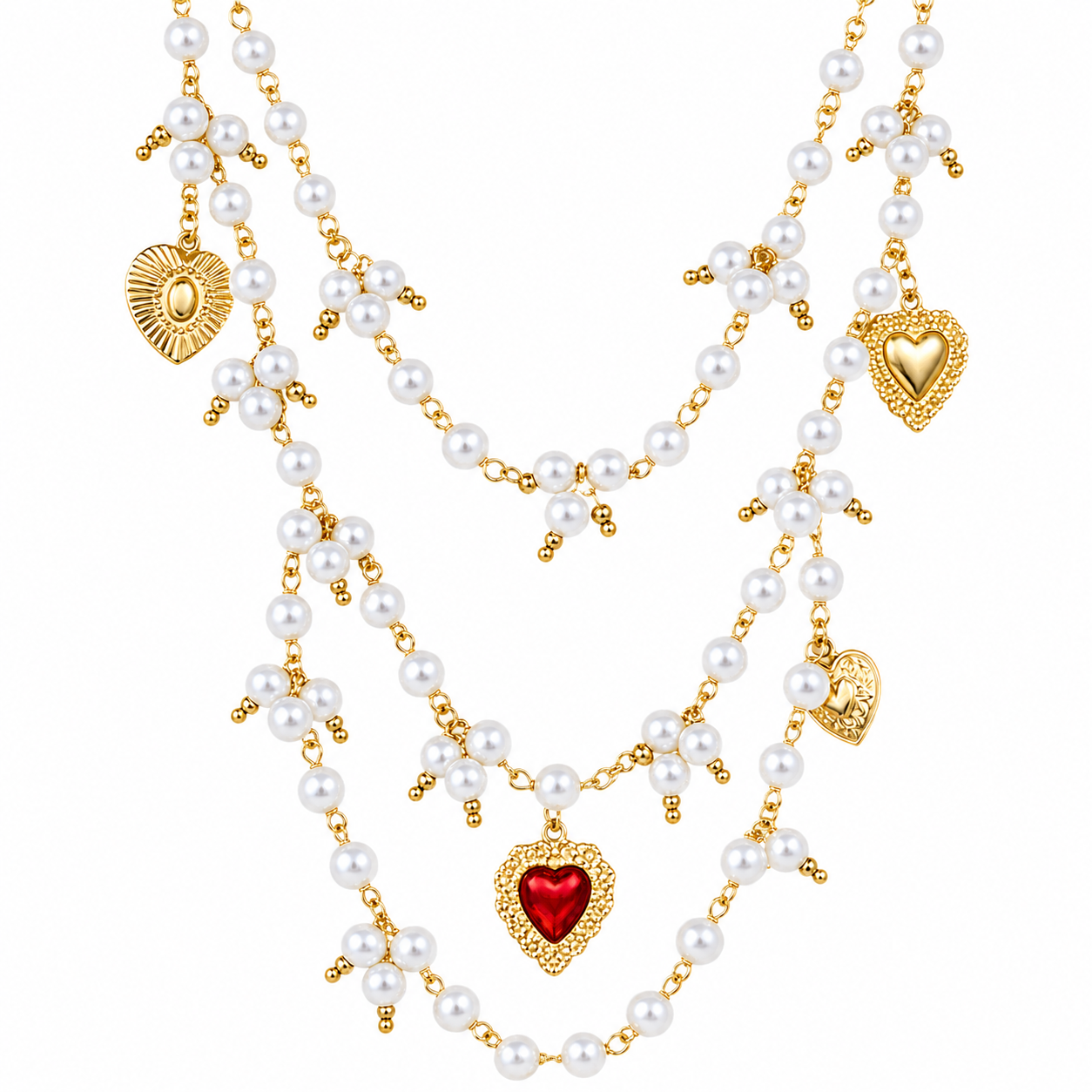 Collar Perlas Capas