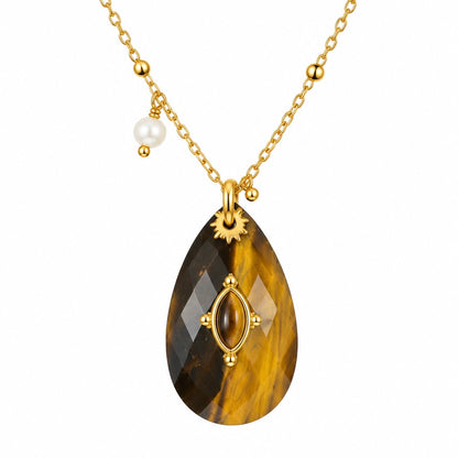 Collar Gota Piedra Natural