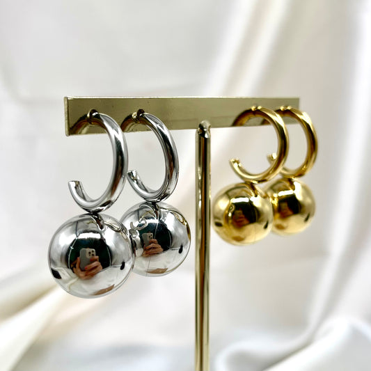 Aretes bola acero