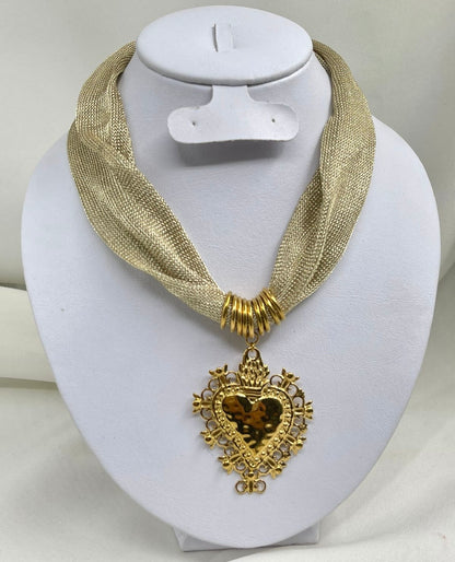 Collar Malla Corazón