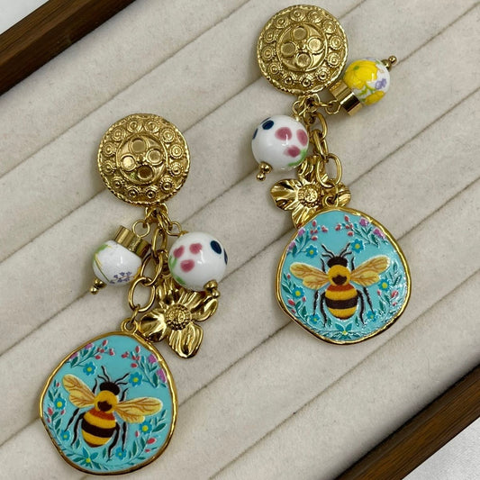 Aretes Largos Abeja ACR