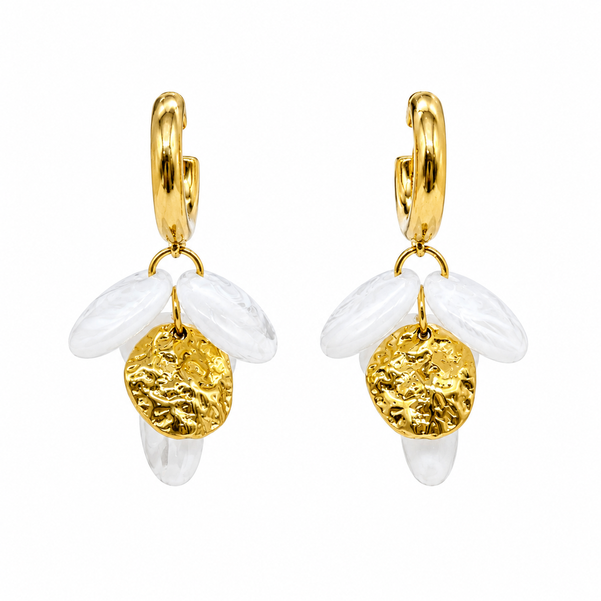 Aretes Discos Colgante