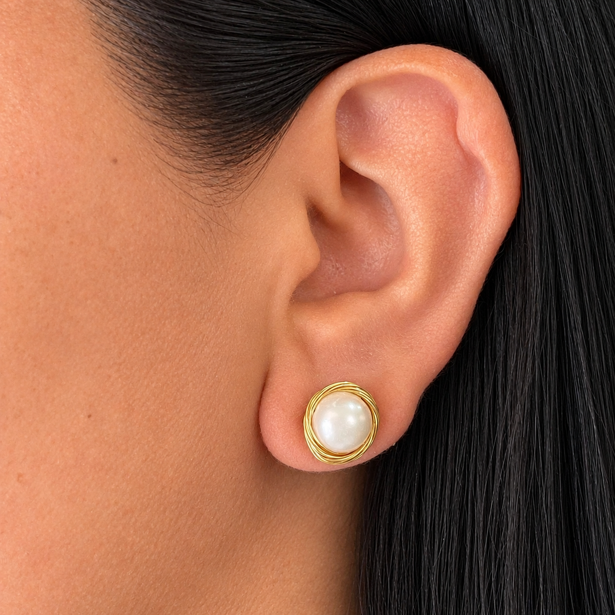 Aretes con Perlita