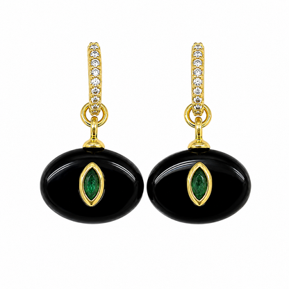 Aretes Ovalo Piedra Natural