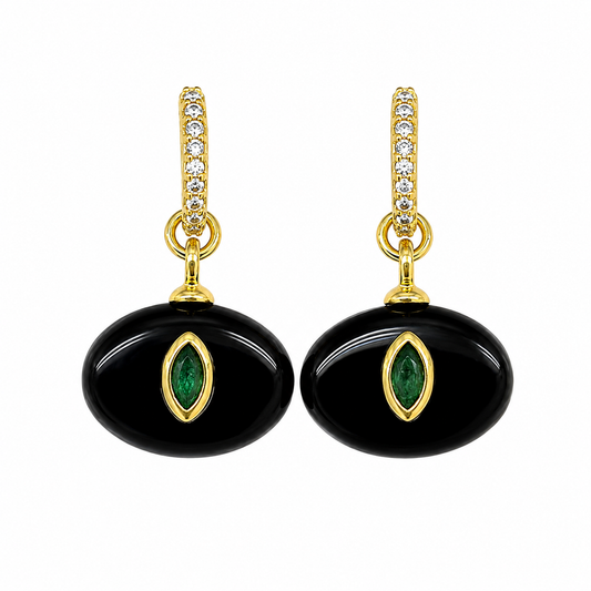 Aretes Ovalo Piedra Natural