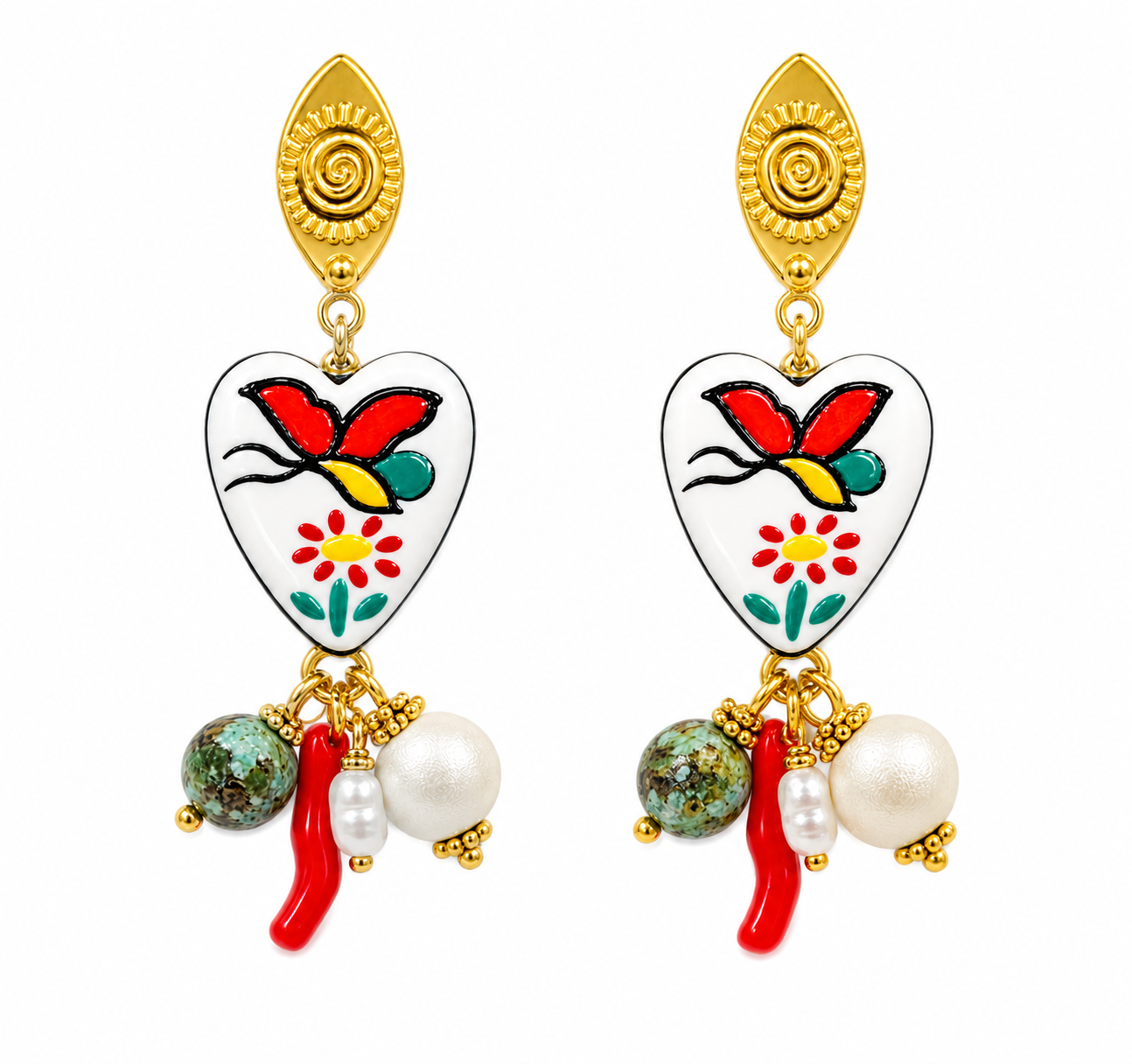 Aretes Pintado a mano Artesanal