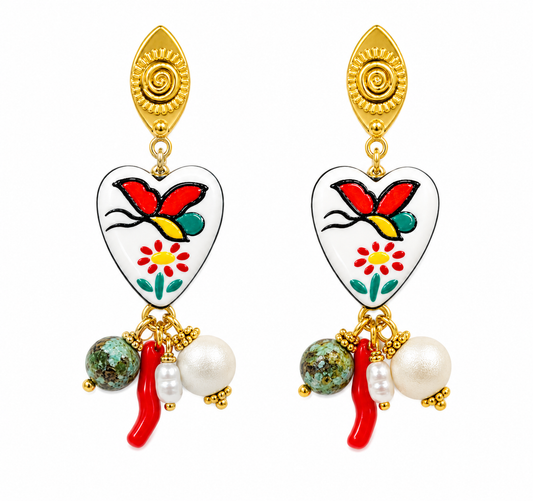 Aretes Pintado a mano Artesanal