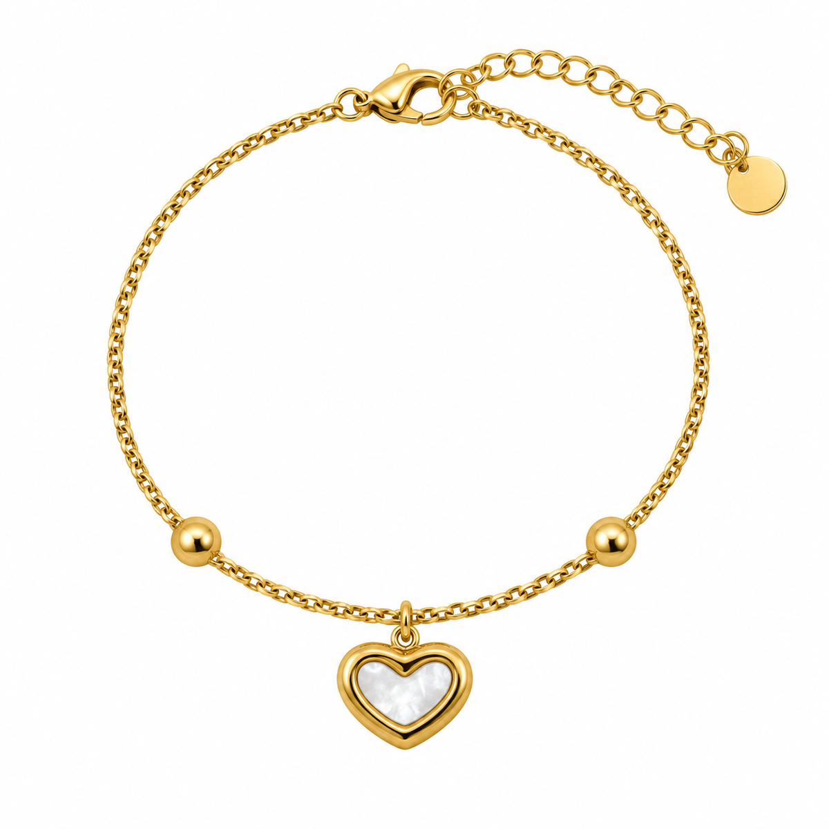 Pulsera Corazón Concha Natural