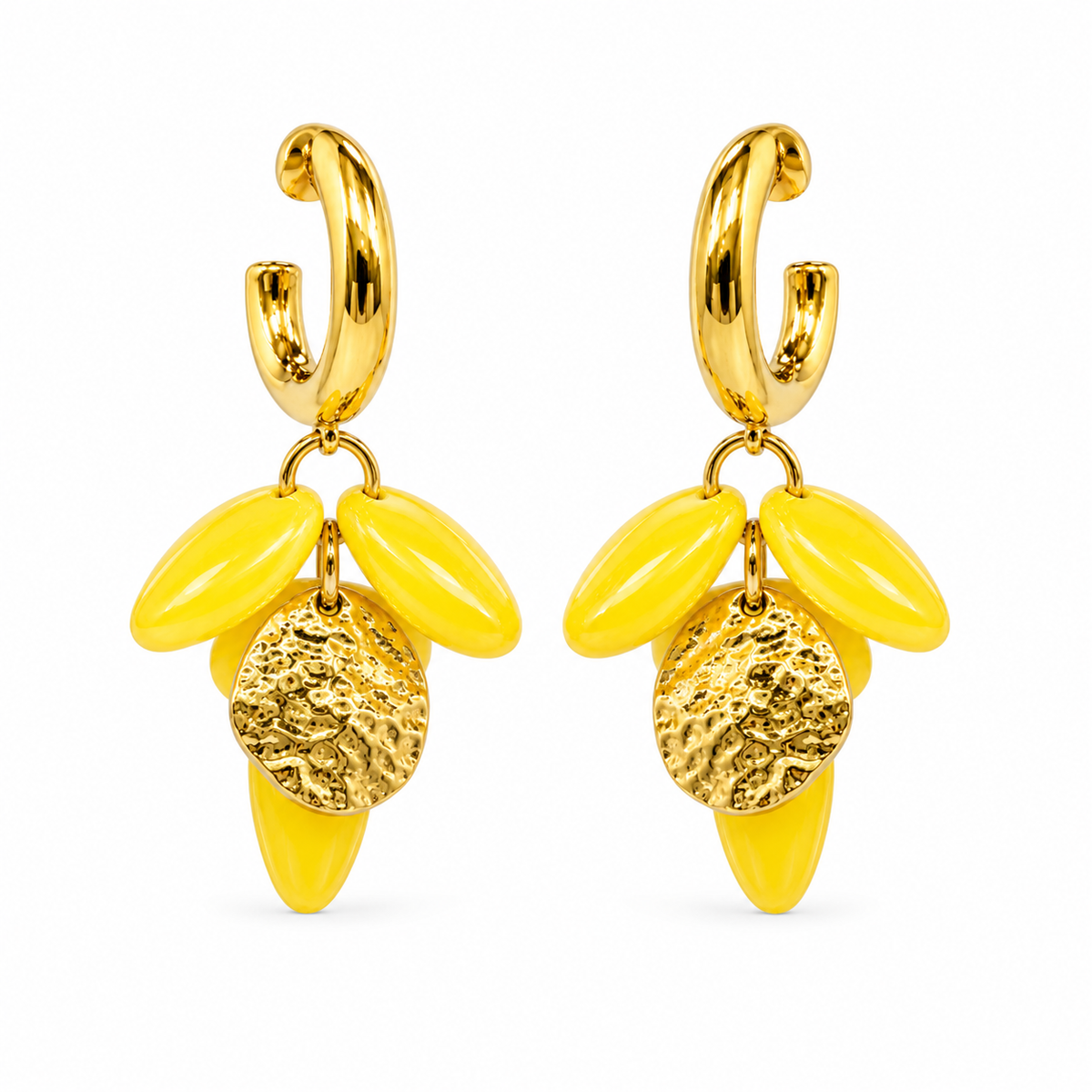 Aretes Discos Colgante