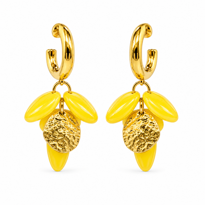 Aretes Discos Colgante
