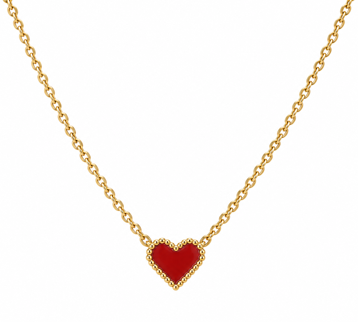 Collar Corazón Rojo Mini