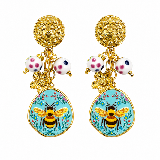 Aretes Largos Abeja ACR