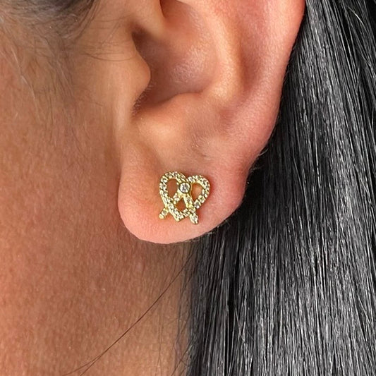 Aretes Poste Pretzel mini 🥨