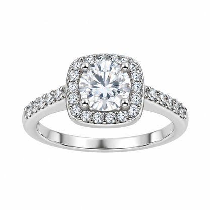 Anillo Solitario Cuadro