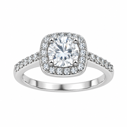 Anillo Solitario Cuadro