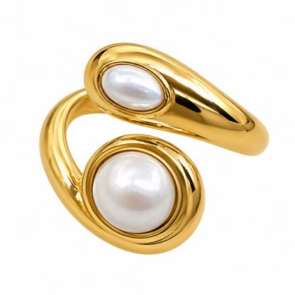 Anillo Ojo de Tigre y Perla