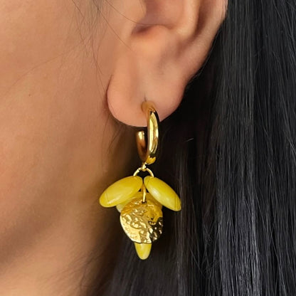 Aretes Discos Colgante