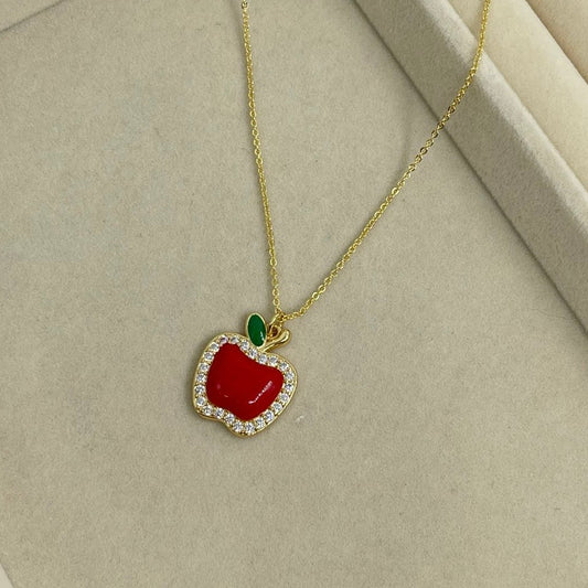 Collar Manzana Zirconias 🍎
