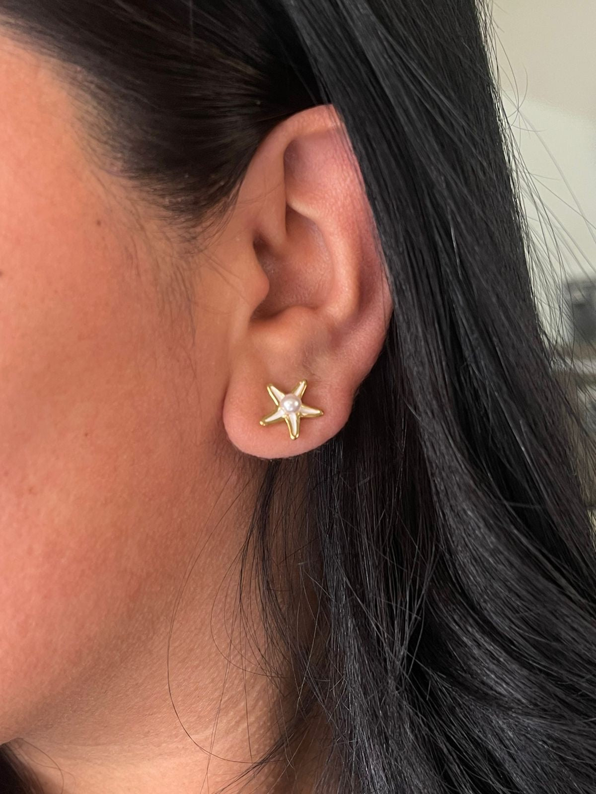 Aretes Estrella de Mar Perla
