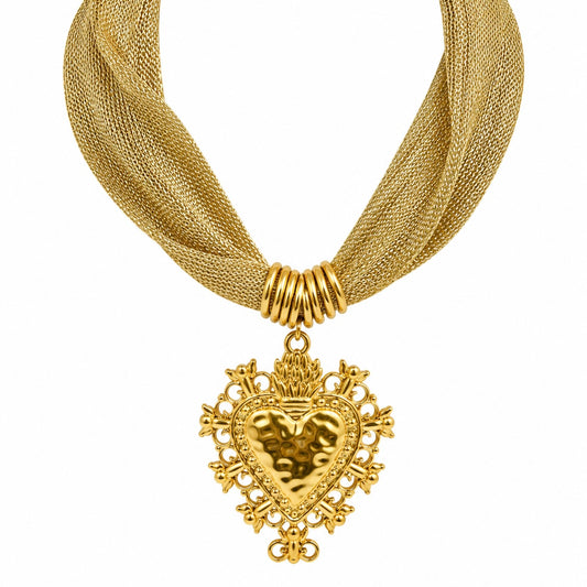 Collar Malla Corazón