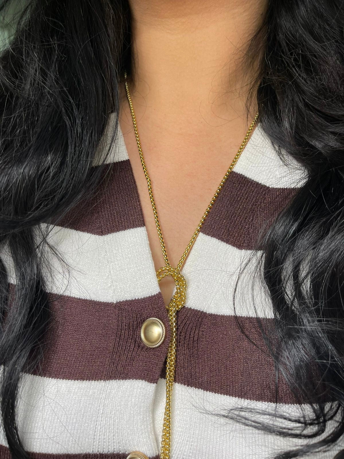 Collar Largo Nudo Delgado