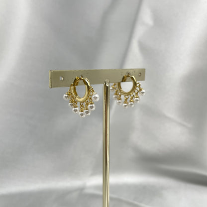 Arracadas perlitas colgantes