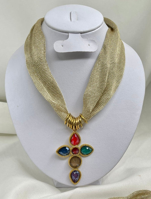 Collar Malla Cruz