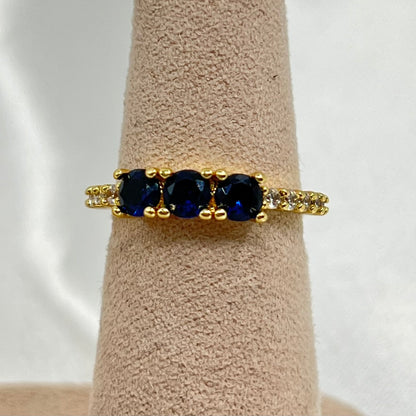 Anillo 3 zafiros