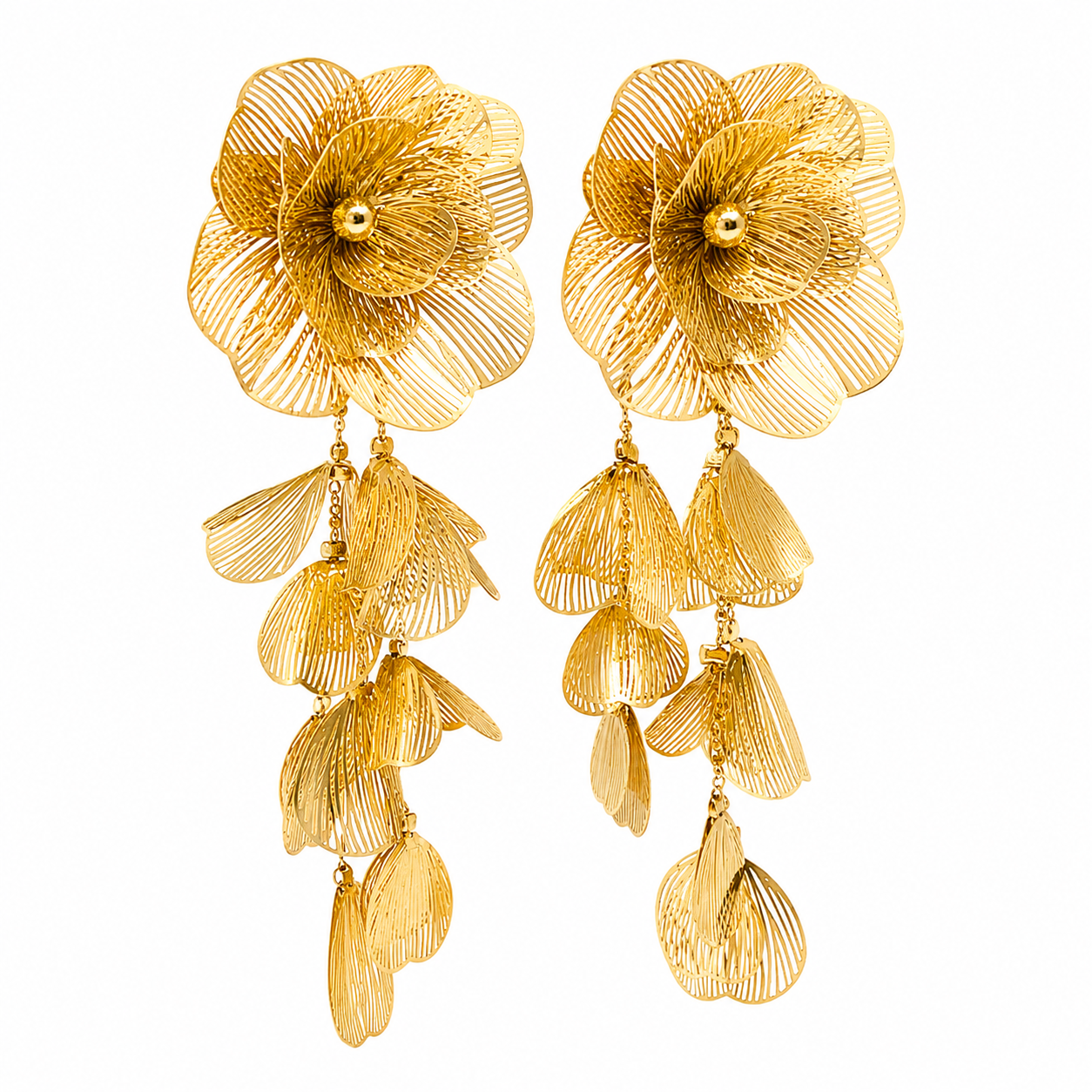 Aretes Flor Lámina XL