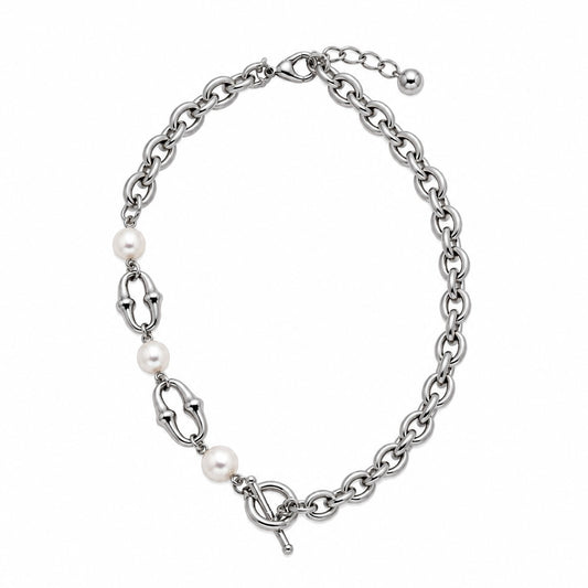 Collar Perlas Eslabones