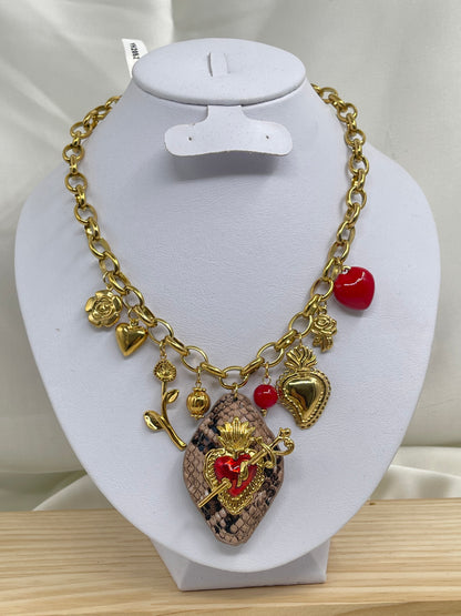 Collar Corazón Serpiente